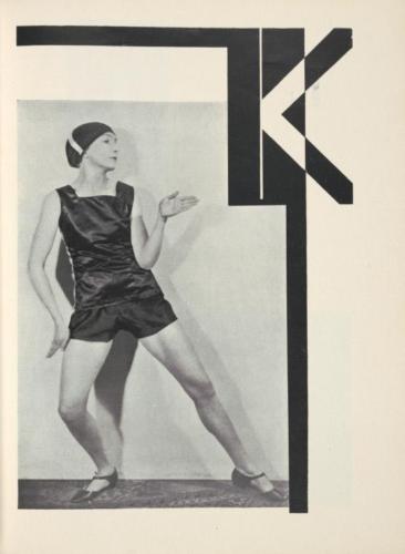 Choreographic interpretation of the letter "K", photographed from the book Abeceda (1926)